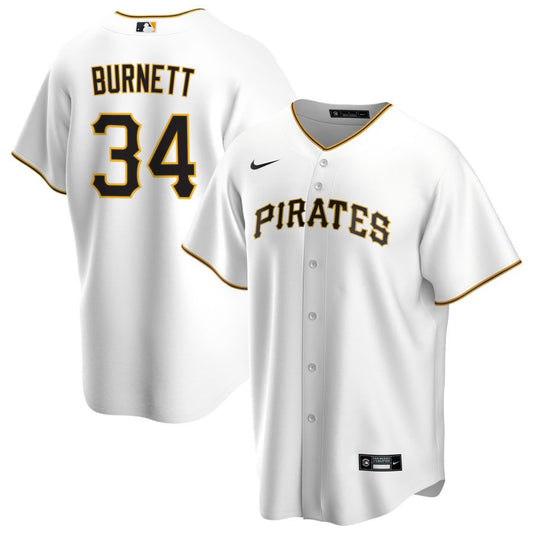 A.J. Burnett Pittsburgh Pirates Nike Home RetiredReplica Jersey - White